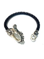 Bracciale Manuel Bozzi Uomo in Argento BRACC UOMO CORDA MOSCHETT TESCHIO - BRACC UOMO CORDA MOSCHETT TESCHIO